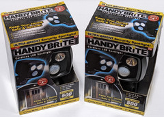 2) Ontel Handy Brite Cordless Motion Activated 500 Lumen LED Security Spotlights