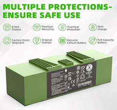 ABL-F Battery For Roomba i7 i3 i4 i8 j7 j8 j9 e5 e6 Robot Vacuum 5200mAh 74.88Wh