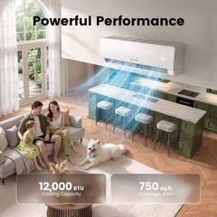 22 SEER2 1-Zone 12,000 BTU Ductless Mini Split Air Conditioner with Heat Pump
