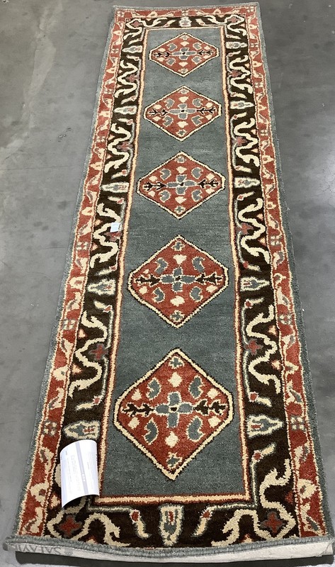 BLUE / CHARCOAL 2′-3″ x 8′-0″ Hole in Rug, Reduced Price 1172684254 HG414A-28