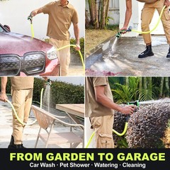 25/50/75/100/150FT Premium 5/8 in ZillaGreen Rubber Garden Hose With Spray Gun