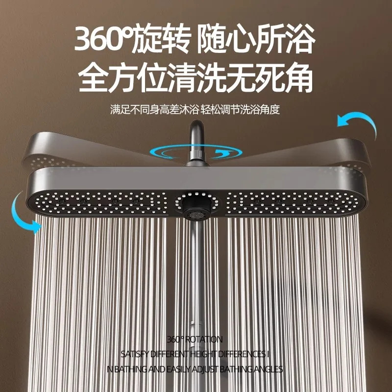 New 480Mm Big Panel Showerhead 3 Mode Supercharge Rainfall Shower Head High Pres gallery