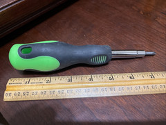 6 in 1 Multi-Purpose Screwdriver Set 7.7 In. Shank 4 Bit High-Strength Steel