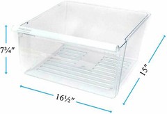 Upper Crisper Pan Compatible with Whirlpool Refrigerator WP2188656 2188656