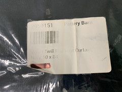 Pottery Barn Velvet Twill Blackout Curtain Panel Drape Navy Blue 84″ #S4325