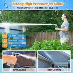Full Size Garden Hose Nozzle 2 Pack, High Pressure Pistol Grip Water Nozzle Spra