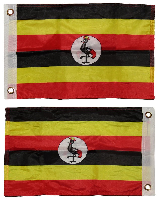 12×18 Uganda 2ply Double Sided 12″x18″ Flag Grommets