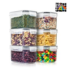 Sorbus 6 Pack (0.8L/27.05 Oz) Airtight Food Storage Containers with Locking Lids