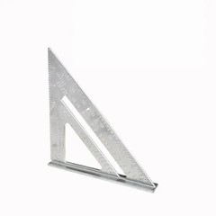 7Inch Triangle Ruler Aluminium Alloy Speed Square Inch Metric Carpenter Tool