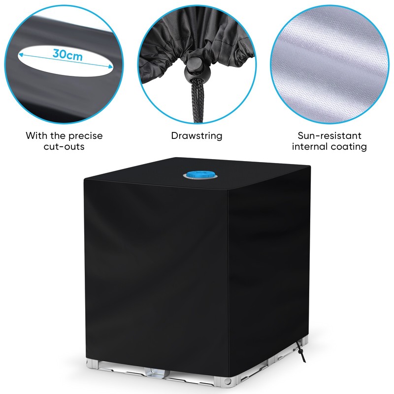 IBC Tote Cover For 1000L 275 Gallon Outdoor Rain Barrel Water Tank Protective gallery