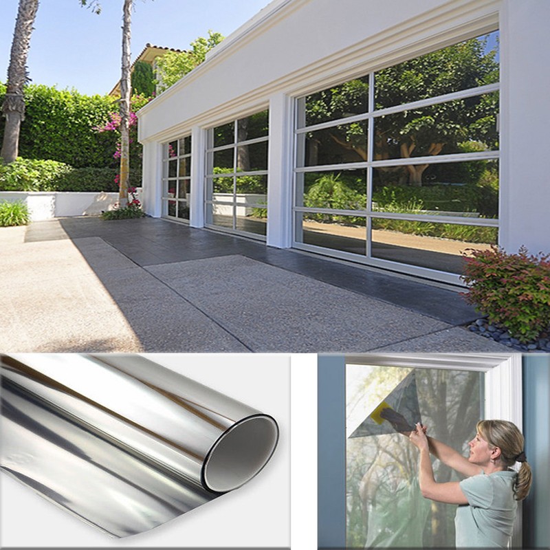 3FT x 12FT One Way Mirror Privacy Reflection Window Tint Film Reduce Heat 5%