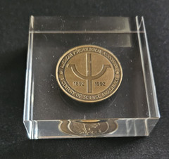 American Psychological Association 1892-1992 Centennial Medallion Lucite Encased