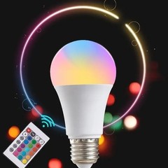 RGB LED Bulb E27 16 Colors Dimmable Lamp w Remote 24Key 220V Smart Light