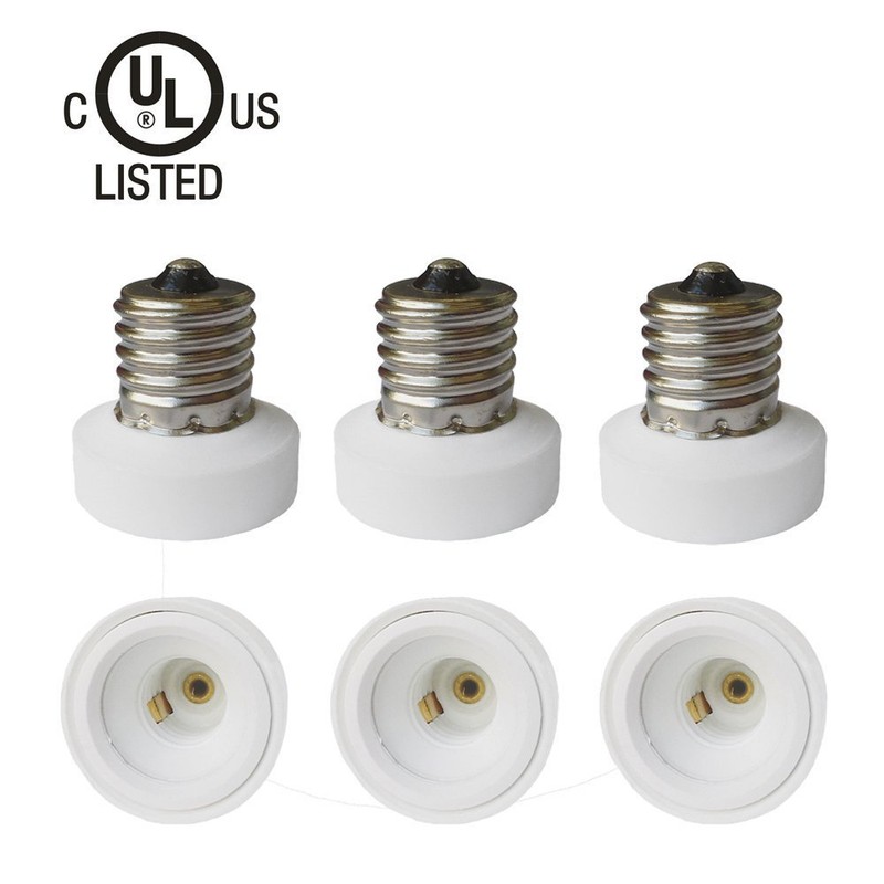UL Intermediate E17 TO E12 Candelabra Base Lamp Socket Adapter Converter