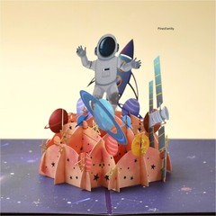 S07-3D Pop Up Space Adventure Greeting Card | Birthday Greeting All Occasions