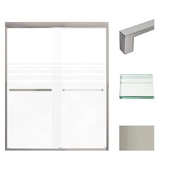 Transolid FBPT607608F-S-BN Frederick 57.75-59 in. W x 76 in. H Semi-Frameless