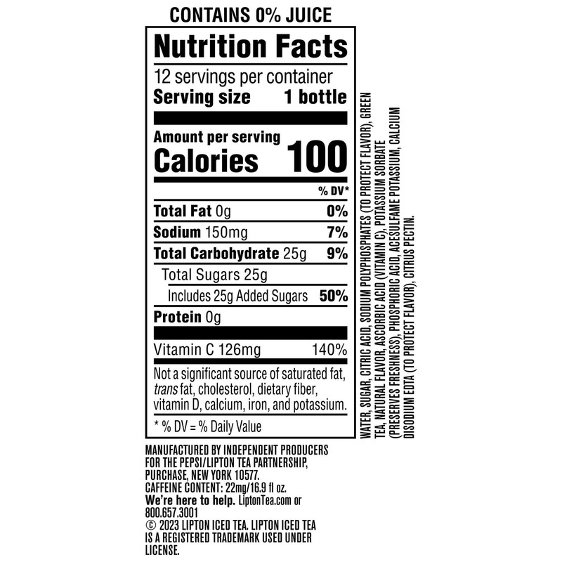 Lipton Iced Green Tea, Citrus Bottled Tea Drink, 16.9 oz, 12 Bottles gallery