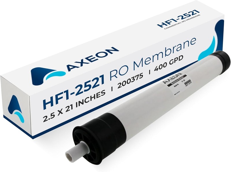 Axeon 200375 HF1-2521 RO Membrane 150PSI 400 GPD Flow Rate 2.5″ x 21″ Low Energy