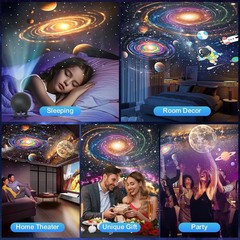 Galaxy Projector 12 in 1 Planetarium Star Projector Starry Night Light Nebula US