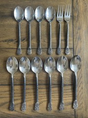 Gourmet Settings AVALON BARCELONA Mixed Set Spoon Salad Fork Set Of 12