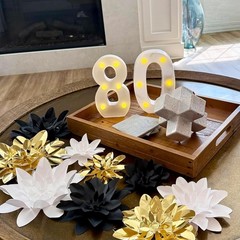 Light Up Numbers 45 Centerpieces Table Sign 45th Birthday Decorations 8.26 In