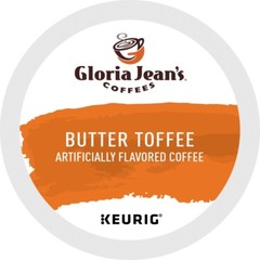 Gloria Jean’s Butter Toffee Coffee 24 to 144 Keurig K cup Pods Pick Any Size