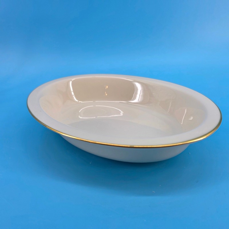 Lenox Special Ivory Gold Rim Oval Vegetable Serving Bowl Made in USA 9.75 Inch gallery