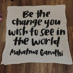 Tapestry Wall Hanging Mahatma Gandhi 100%Organic Cotton