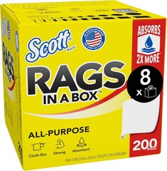 Scott Rags In A Box (75260), All-Purpose Towels, Large 9″x12″ Paper Towel, Pop