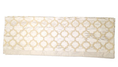 Robert Allen Home Beige Damask Window Valance Topper 17.5″ Tall, 48″ Long