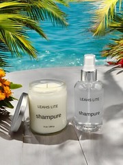 SHAMPURE combo 9oz SCENTED CANDLE w/ 6oz BODY SPRAY (AVEDA TYPE scent dupe)
