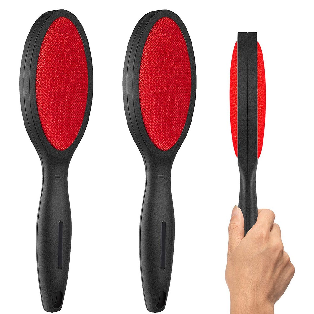 1Piece 9.9 In Velvet Double Sided Fluff Pet Hair Upholstery Clothes Lint Brush