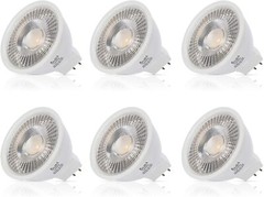 [6 Pack] LED MR16 3.5W 12V 20W Halogen Replacement Bulbs GU5.3 Bi-Pin 5000K