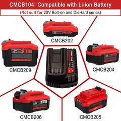 2PACK 20Volt For Craftsman V20 4.0Ah Li-ion Battery CMCB204 CMCB202 /Charger