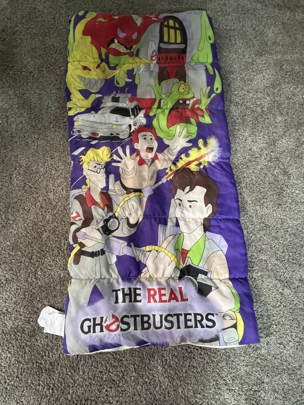 Vintage The Real Ghostbusters Kids Sleeping Bag Excellent Shape