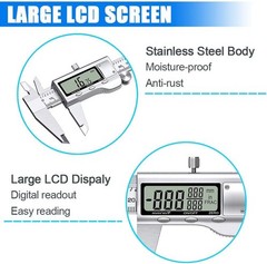 Digital Caliper Measuring Tool, Stainless Steel Vernier Caliper Digital Micromet