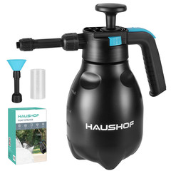 HAUSHOF 2L/0.5Gallon Hand Pump Sprayer Pressure Garden Spray Bottle Foam Sprayer