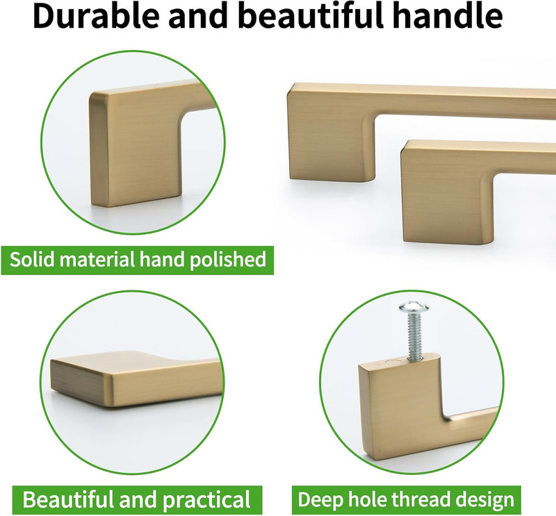 TUNNY 5-Pack Classic Cabinet Handles - 18.8" Pulls, 480mm Hole Spacing - Bronze gallery