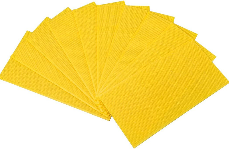 Yellow Wax Coated Beehive Foundation Sheets, Deep 8-1/2″, for Frames
