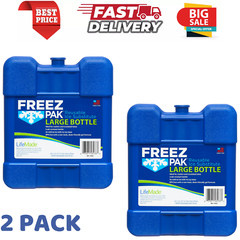 Freez Pak LARGE Icicle Reusable Camping/Cooler Ice Pack Substitute Blue, 2 Pack