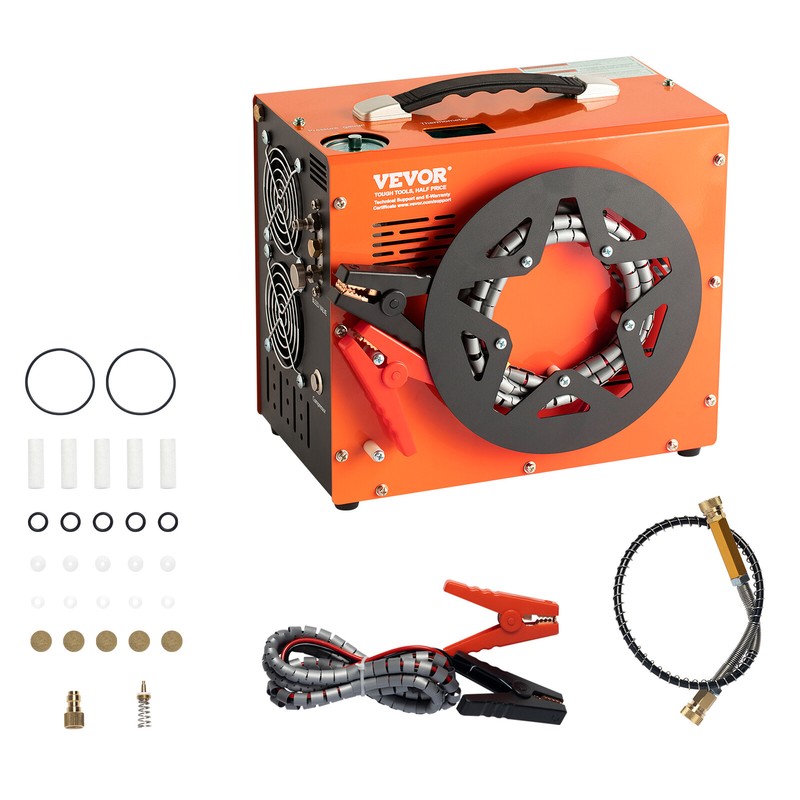VEVOR PCP Air Compressor 4500PSI/30Mpa Built-in Converter DC12V/AC120V Auto-Stop