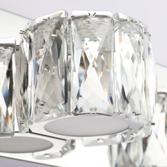 6 Lights 41in Crystal Vanity Lights Over Mirror Long Bathroom Lighting Fixture M