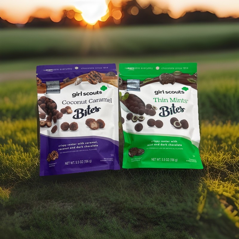 Girl Scouts Thin Mints And Coconut Caramel Bites 2 Pack