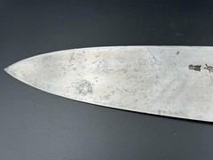 Vintage Aritsugu Tokusei Japanese Deba Knife 240mm 9.5 in 9mm Thick Steel