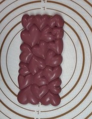 Heart shaped Ruby chocolate Bar berry taste hand made no food coloring 100g.