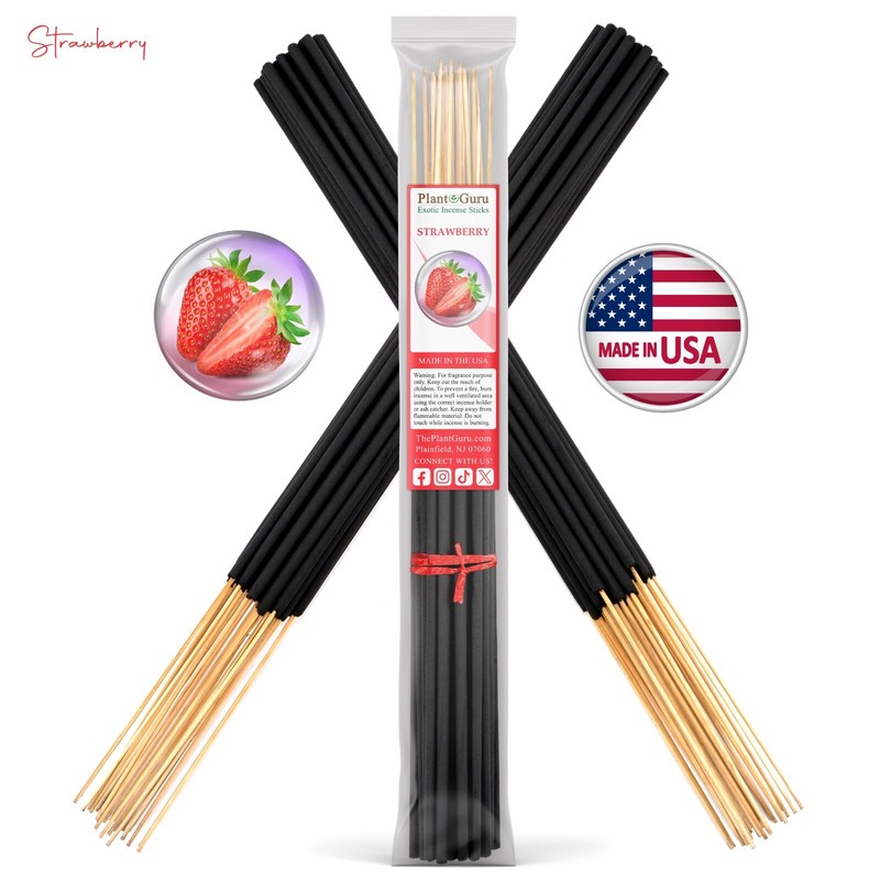 STRAWBERRY Incense Sticks 19″ Jumbo Extra Large Bulk Handmade Hand Dipped