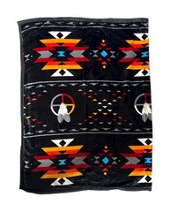 Southwest Native Design King Size Super Soft Plush Reversible Blanket