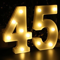 Light Up Numbers 45 Centerpieces Table Sign 45th Birthday Decorations 8.26 In