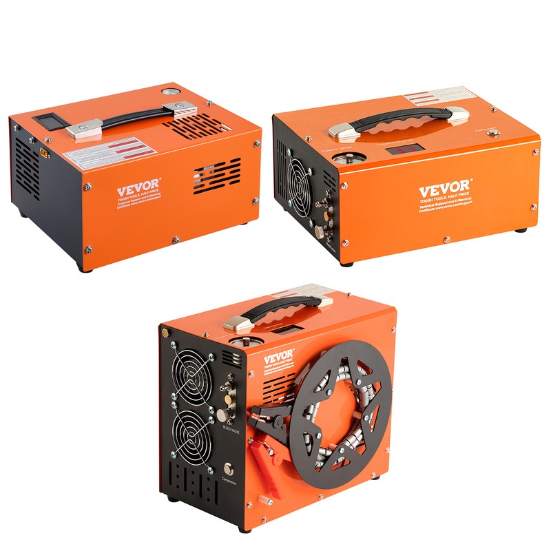 VEVOR PCP Air Compressor 4500PSI/30Mpa Manual/Auto-Stop PCP Airgun Compressor