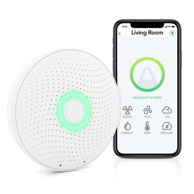 Airthings 2930 Wave Plus – Radon & Air Quality Monitor, Battery Powered